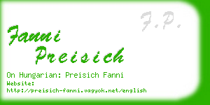 fanni preisich business card